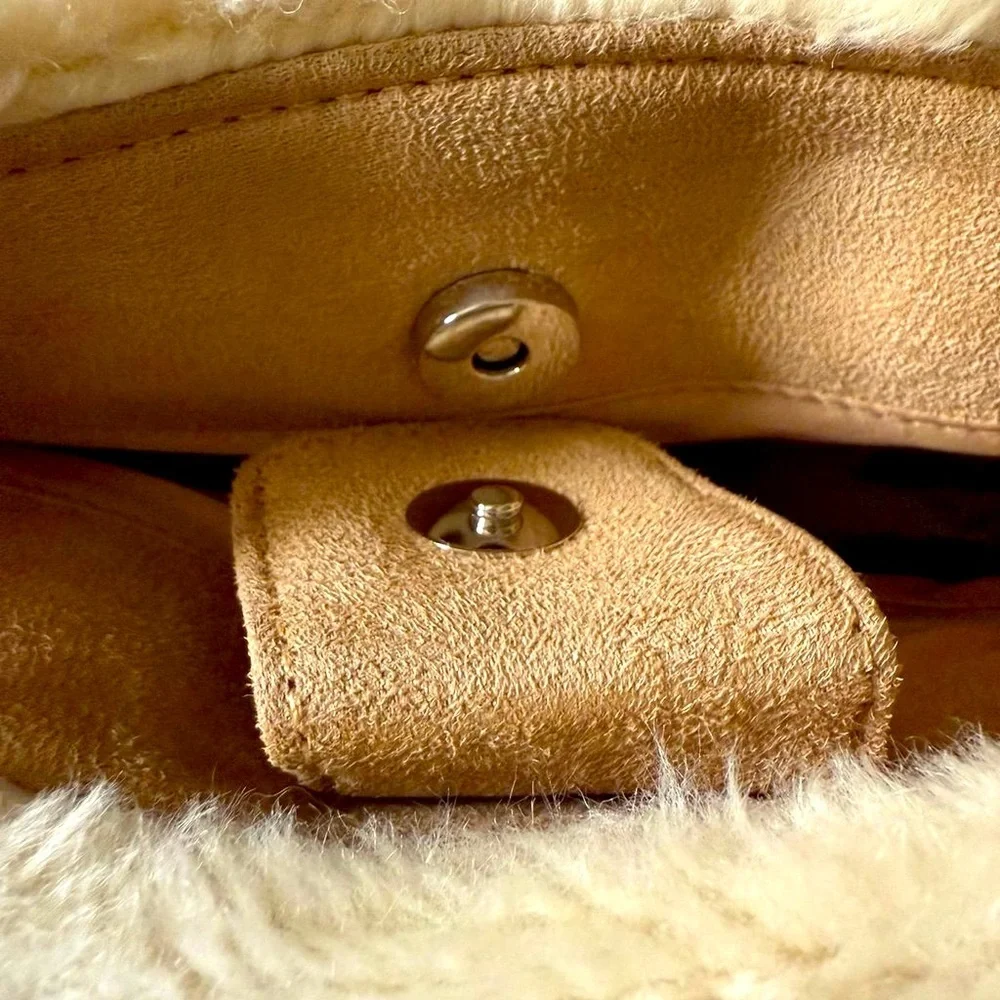 Bath & Body Works Faux Suede & Fur Shoulder Bag